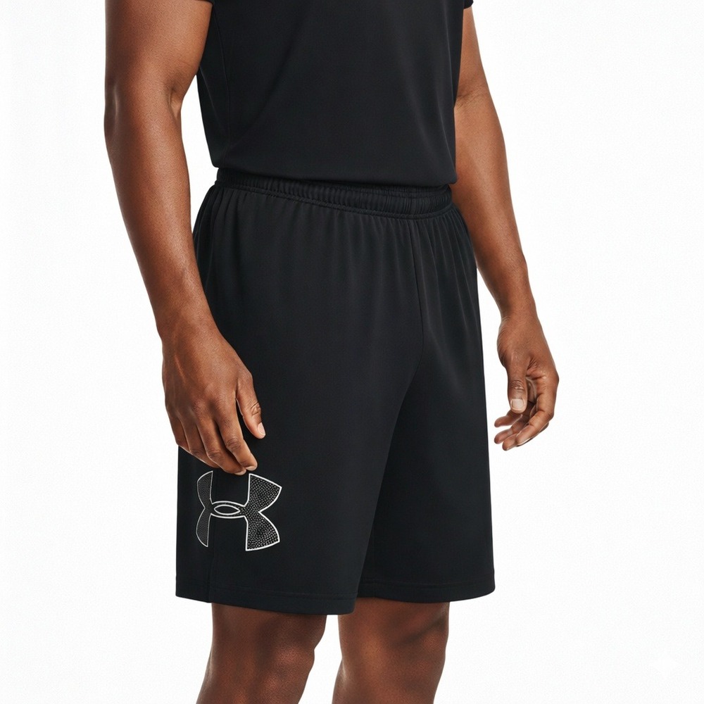 Under Armour Mens Athletic Basketball Shorts Size XXL Black Sportswear Gym